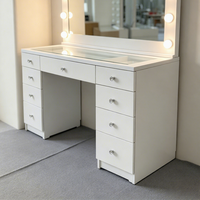 Miroir de maquillage éclairé pour les boutiques de mariées, table de maquillage professionnelle pour artistes maquilleurs, table de maquillage pour salon de beauté