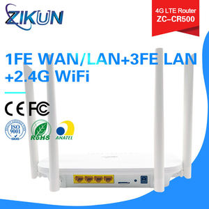 เราเตอร์ ZC-CR500 4G LTE พร้อมพอร์ต 1FE WAN/LAN+3FE LAN+2.4G WIFI ของแท้ ยี่ห้อ ZIKUN ใหม่เอี่ยม พร้อมซิมการ์ดแท้ สำหรับใช้งาน FTTH - Product Image 2