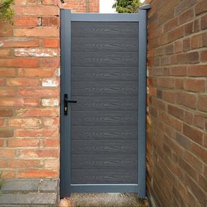 Nuevo Modelo de Puerta Peatonal Individual de Aluminio con Recubrimiento en Polvo Negro, Puerta de Entrada con Aspecto Elegante, Cercas de Aluminio, Puertas de WPC - Product Image 1
