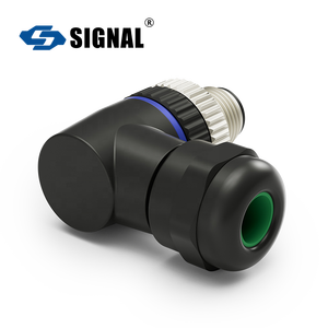 SIGNAL M12 D-コーディングコネクタ - アングル付きオス・メス、4ピン、産業用 - Product Image 3