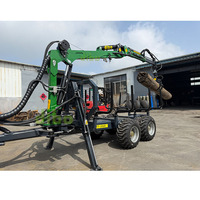 Tracteur forestier DIBO CE TUV, hydraulique, 3 tonnes, usage domestique, 4 roues motrices, chargeur de grumes avec grue à grappin de 4,2 m