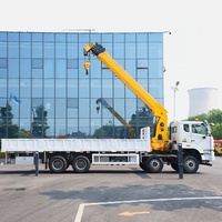 Mini-grue télescopique hydraulique mobile montée sur camion de 5, 6, 8, 10 et 16 tonnes, capacité de levage de 25 m