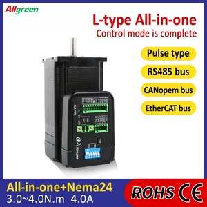 Motor paso a paso integrado Nema24 de 2 fases, 36V 4A 3/3.5/4N.m, con controlador de bucle abierto para hogar inteligente - Product Image 2