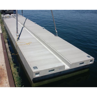 Plataforma de pontones de hormigón flotante Marina Bloque de muelle de hormigón modular Durable y fuerte