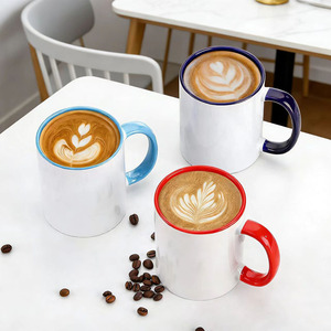 Taza <span class=keywords><strong>de</strong></span> Café <span class=keywords><strong>de</strong></span> Cerámica <span class=keywords><strong>de</strong></span> 350 ml (11 oz) con Logotipo Personalizado, <span class=keywords><strong>Diseño</strong></span> Moderno con Asa Interior del Mismo Color para el Regreso a Clases, Producto <span class=keywords><strong>de</strong></span> Sublimación - Product Image 3