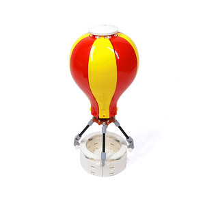 IQFUN MOC Ballon à air chaud rayé rouge et jaune, blocs de construction en plastique ABS, modèle éducatif, <span class=keywords><strong>jouet</strong></span>, briques d'assemblage DIY, construction - Product Image 1
