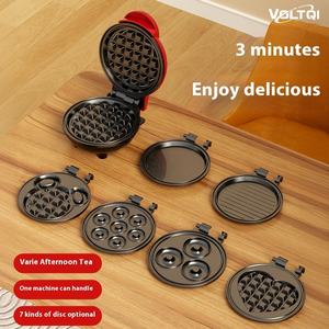 Mini gaufrier électrique antiadhésif pour la maison et les enfants, appareil de cuisine pour les crêpes, le petit-déjeuner et les desserts - Product Image 3