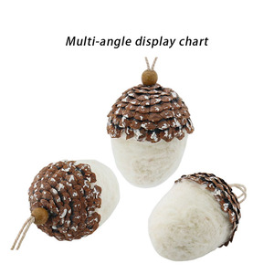 New handmade Cây giáng sinh nhỏ cảm thấy thông nón đồ trang trí Cây giáng sinh DIY Pinecone treo trang trí nhà - Product Image 6