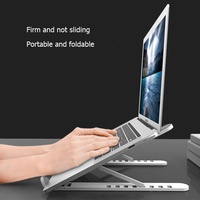 Support réglable 8 positions en ABS et métal pour ordinateur portable et tablette, pliable, portable, rehausseur de bureau ergonomique, support de refroidissement pour ordinateur portable