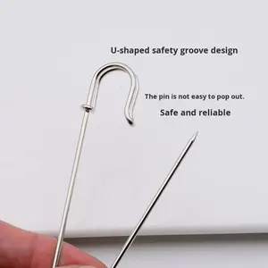 1.5mm厚金属製安全ピン縫製アクセサリーとして環境にやさしいDIY手作りジュエリー衣類バッグ - Product Image 4