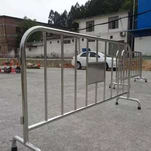 YC High Securitycrowd Clôture en acier soudé temporaire Poteaux de barrière de file d'attente en métal professionnel Clôture de contrôle des foules économique - Product Image 3