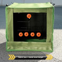 Cible de tir intérieure en métal avec billes recyclables et toile épaissie pour la chasse au lance-pierre et l'entraînement