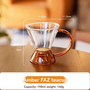 Danish Nordic camellia teapot, creative ins amber color high borosilicate glass home retro set - Product Image 6