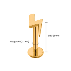 Fabriek <span class=keywords><strong>Direct</strong></span> Astm F136 Veilige Titanium Implantaat Kwaliteit Intern Schroefdraad Bliksem Labret Neus Oor Piercing Sieraden - Product Image 4