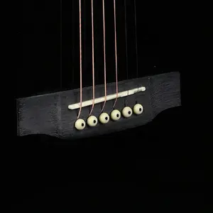 Китайская черная Акустическая гитара для начинающих, полноразмерная 40-дюймовая гитара для дредноута