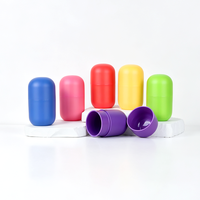 Pot en plastique en forme de capsule pour animaux de compagnie, qualité alimentaire, portable, pour café en poudre, épices, mini-récipient de rangement, logo personnalisé