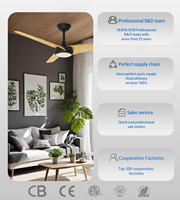 DC 24W moderne de haute qualité en gros led ventilateur plafond 3 pales ABS télécommande lustre avec ventilateur plafond Led ventilateur de plafond