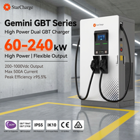 Station de charge rapide DC 120 kW StarCharge Gemini GBT GB/T 27930-2023 380 V triphasée à refroidissement par air forcé, sortie maximale 500 A