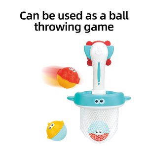 Huanger bé tắm câu cá bắt Đồ chơi thiết lập trẻ sơ sinh nổi Cá Bóng bồn tắm hồ bơi nước đồ chơi với đầu phun nước & Lưới Đánh Cá - Product Image 5