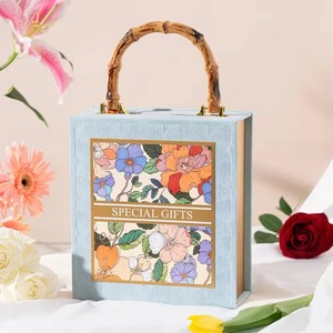 Velvet <b>makeup</b> paper packaging bamboo bag creative paper <b>box</b> birthday gift <b>box</b>, customizable according to needs - Product Image 5