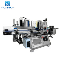 Machine d'étiquetage semi-automatique de bureau double face en acier inoxydable LTPK-150F pour bouteilles de plastique, d'eau, de lait et de cosmétiques
