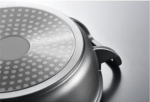 Casseroles en aluminium moulé sous pression de haute qualité, revêtement antiadhésif, série CURVED EARS, design exquis et dernier cri, noir profond - Product Image 6