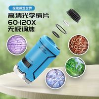 Microscopes miniatures portables pour enfants, jouets d'exploration scientifique pour les élèves de maternelle, débutants et enfants