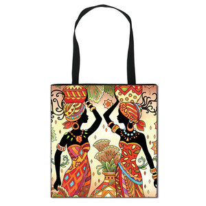 Bolso de mano con estampado para mujer, bolsa de hombro con bonito estampado Afro y africano, a la moda - Product Image 3