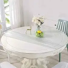 Tovaglia trasparente con protezione del tavolo della sala da pranzo