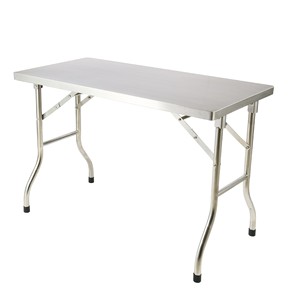 โต๊ะทำงานพับได้สแตนเลสสตีล ผิวขัดเงา สำหรับพื้นที่เตรียมอาหาร - Product Image 2