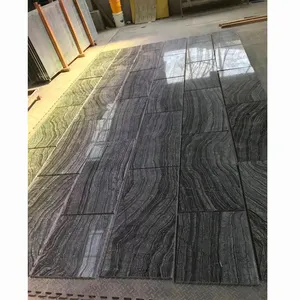 YD STONE Popular Modern Design Polished Black Forest Marble Slab Wooden Black Marble Floor Tile for Hotel Applications