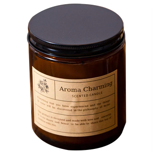 Bougies d'aromathérapie uniques faites à la main en cire de soja, avec emballage personnalisé (couleur, logo, boîte), design moderne, couvercles noirs à vis en métal pour - Product Image 2