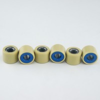 Set Pulley Roller Berbobot Inti Besi PA66 Kustom Baru 18*14mm untuk Sepeda Motor Skuter GY6-125 K44 Rongfafs