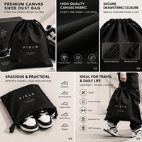 Sac en coton anti-poussière personnalisé pour chaussures de sport, sac d'emballage en toile imprimé avec logo pour les marques de sport