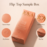 Boîte d'échantillons de parfum personnalisée à couvercle rabattable, en papier texturé gaufré, avec logo en feuille d'or, emballage cadeau à fermeture par rabat, boîte cosmétique OEM