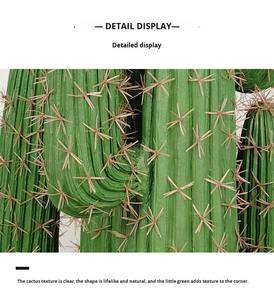 Cactus San <span class=keywords><strong>Pedro</strong></span> Artificial con Espinas Rojas Suaves para Decoración Visual Comercial y Exhibición en Oficinas/Hogares/Hoteles y Banquetes - Product Image 4