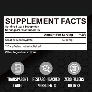 Creatina Monohidrato en Polvo, Suplemento Diario de Creatina para Hombres y Mujeres - Product Image 3