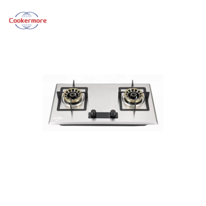 Placa de Gas de 2 quemadores con placa de cocina de acero inoxidable y soporte de sartén de hierro fundido, diseño Simple <span class=keywords><strong>para</strong></span> uso en hoteles, encimera de Gas - Product Image 2