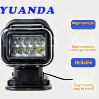 Projecteur LED tout-terrain 12-24V, rotatif à 360°, 50W, pour voiture, camion, travail, recherche, camping en plein air, lampe auxiliaire pour VTT