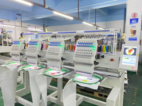 Máquina de monograma computarizado de 4 cabezales y 15 agujas, ropa plana automática, gorra de camiseta, nombre del logotipo, máquina de bordado por computadora