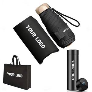 ร่มพับขนาดเล็กแบบพกพา ป้องกันแสงแดดและฝน ป้องกันรังสียูวี น้ำหนักเบา พับเก็บได้ พร้อมซองใส่ ร่มเดินทางขนาดเล็กสำหรับสาวๆ - Product Image 1