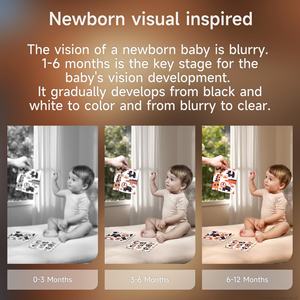 Tumama Kids Preschool Learning <strong>Toys</strong> Cloth Crinkle <strong>Baby</strong> <strong>Tissue</strong> <strong>Box</strong> <strong>Toy</strong> High Contrast Black White Sensory <strong>Toy</strong> for Newborn 0-6 M - Product Image 5