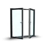 Ventanas de Aluminio con Doble Acristalamiento, Aislamiento Térmico y Acústico, Estilo Francés, Personalizadas, Grandes, Resistentes a Tormentas, para Casa