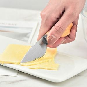 Rebanador de queso, tenedores esparcidores de mantequilla, acero inoxidable, Acacia/mango de madera de goma, 4 Uds./6 uds., juego de cuchillos para queso con caja - Product Image 4