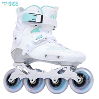 Patins à roulettes professionnels SeeMore Freestyle, chaussures en fibre de carbone, pour slalom et patinage urbain