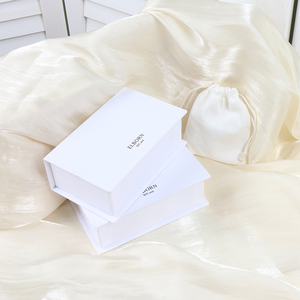 Custom logo Recycled White Book Shape Rigid Cardboard <b>Gift</b> Paper <b>Boxes</b> - Product Image 5