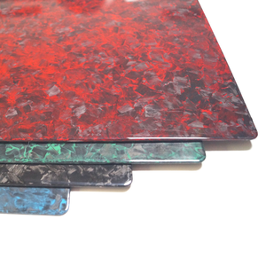 Placa de carbono con patrón de hoja de fibra de color forjado de 3mm de alta calidad - Product Image 3