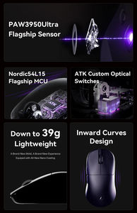 Ratón Inalámbrico ATK U2V2, Ratón para Juegos de 2.4G, Ligero, Simétrico, Diseño Ergonómico Minimalista, Doble 8K FPS/<span class=keywords><strong>MOBA</strong></span> U2V2 - Product Image 6