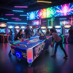 Máquina de Juego Arcade de Mesa de Aire Curva Operada con Monedas, Equipo de Entretenimiento Comercial para Centros CK008 Air Table CK0 - Product Image 3