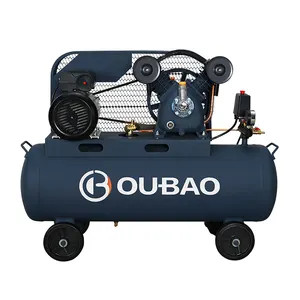 Oubao China Groothandel 1.5kw 2hp Industriële Riem Aangedreven Luchtcompressor Machine